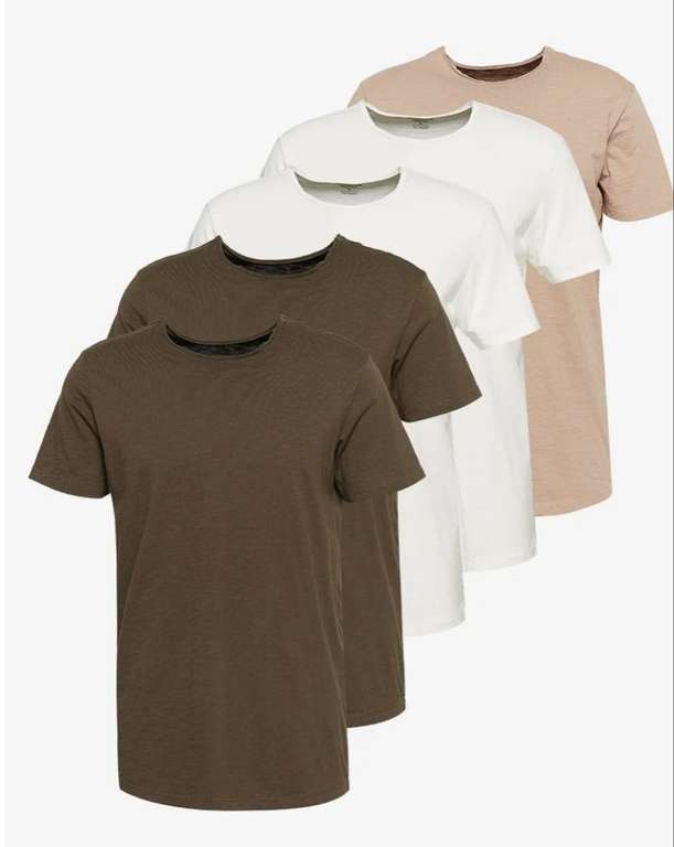 Jack & Jones - pack 5 camisetas 100% algodón. Tallas XS a XXL.