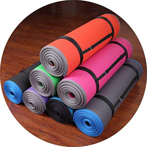 Esterilla Extra de Espesor de Alta Densidad Antideslizante Ejercicio Pilates Yoga Mat con Correa de Transporte