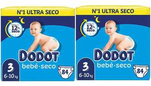 2x Dodot Bebé Seco Pañales Bebé, Talla 3- Pack mensual. Total 168 pañales. [0'15€/pañal]