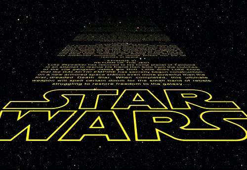 Star Wars Intro de la Apertura Crawl Papel Pintado de, Amarillo y Negro