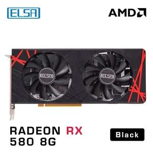 Tarjeta gráfica Elsa AMD Radeon RX 580 - 8GB GDDR5 2048SP 256 bits negro