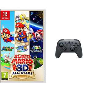 Super Mario 3D All-Stars + Nintendo Switch - Mando Pro Controller, Con Cable USB
