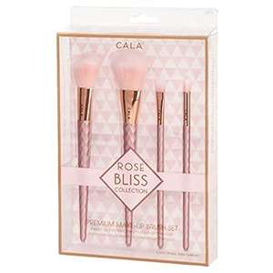 CALA. Set de Brochas de Maquillaje Rose Bliss Premium Make-Up Brush. Set 4 Unidades