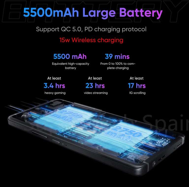 ASUS ROG 8 5G, Smartphone para videojuegos con Snapdragon 8 Gen 3, Pantalla AMOLED de 6,78 pulgadas y 165Hz, carga rápida de 65W
