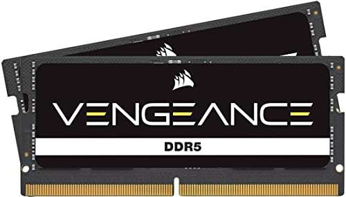 Corsair Vengeance DDR5 SODIMM 16GB (2x8GB) DDR5 4800MHz C40 Memoria del portátil (Compatibles prácticamente Todos los Sistemas Intel y AMD,