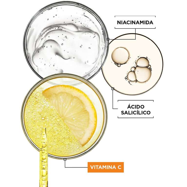 3x Garnier Sérum Antimanchas con 3,5% Vitamina C, Niacinamida y Ácido Salicílico. En 6 días reduce las manchas. 5'50€/ud