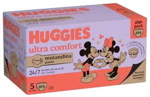 Huggies Ultra Comfort Pañal Braguita Disney Talla 5 (12-17 kg) 104 uds