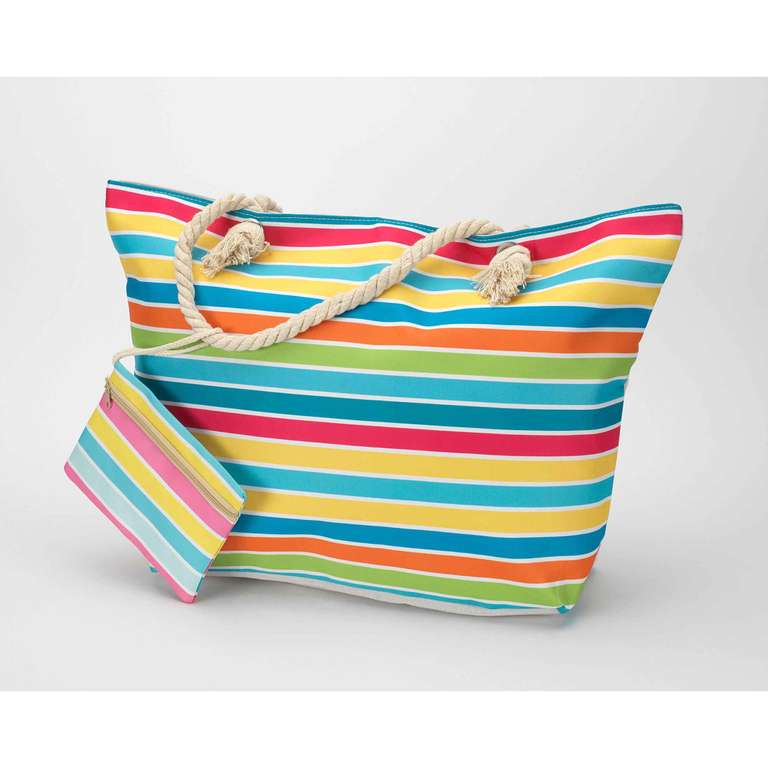 Bolso de playa grande con estampados coloridos