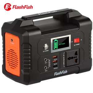 FlashFish-Estación de Energía Solar, Fuente de Alimentación Portátil de 40800 mAh, Cargador de Batería