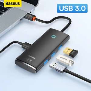 Baseus-HUB USB 4 en 1, adaptador Multi USB 3,0 para MacBook Pro Air, Huawei Mate 30, USB-C, 3,0