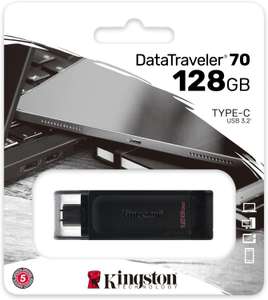 Pen Drive 128GB Kingston DataTraveler 70 con conexión USB-C