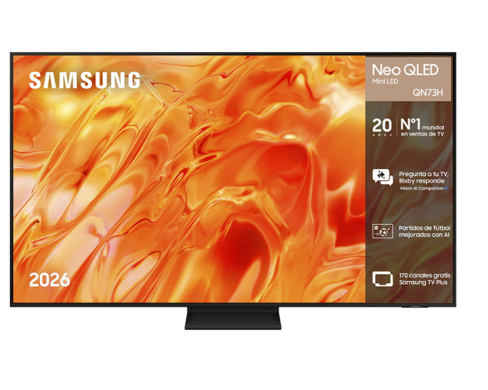 TV Neo QLED Mini LED 163cm (65") Samsung TQ65QN73HAUXXC 4K Smart TV con Vision AI Football Mode - Negro