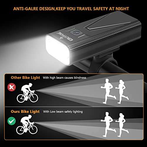EBUYFIRE Luz Bicicleta LED Recargable USB, 3000 Lumens Potente Luces Bicicleta Delantera y Trasera, 3 Modos,