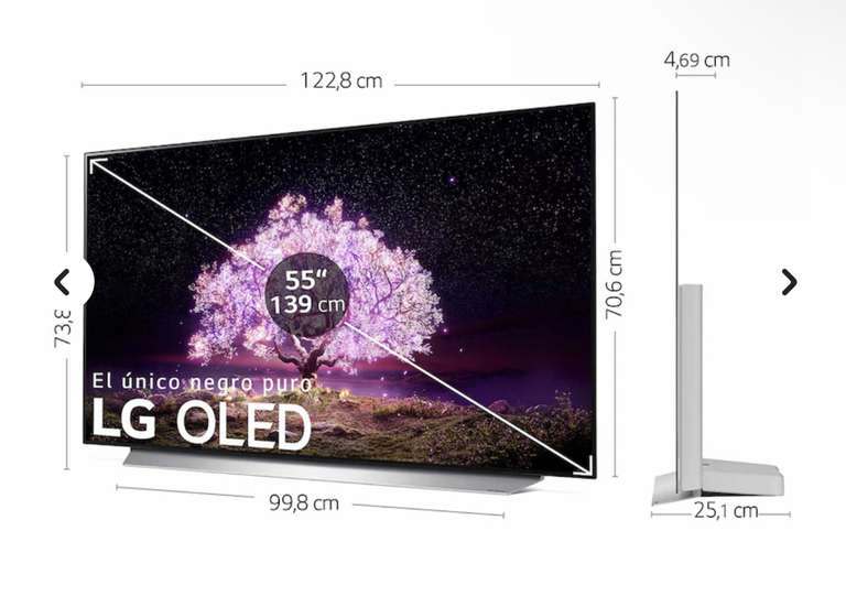 TV OLED 138,8 cm (55'') LG OLED55C16LA