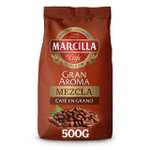 2 x Marcilla Gran Aroma Café en Grano Mezcla o Natural | 500g. [Total 1kg. Unidad 5'39€. Se pueden combinar]