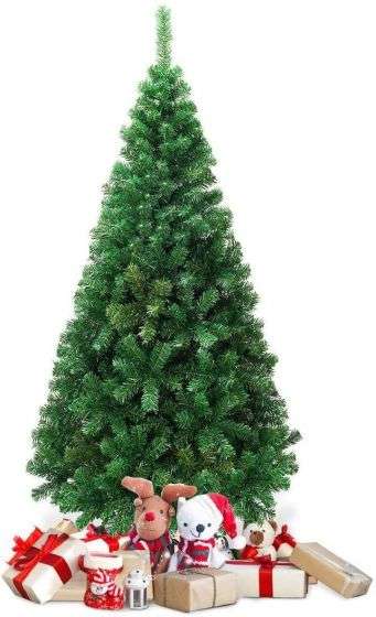 Árbol de Navidad 240cm Artificial Árbol Material PVC Natural Verde con Soporte Metálico