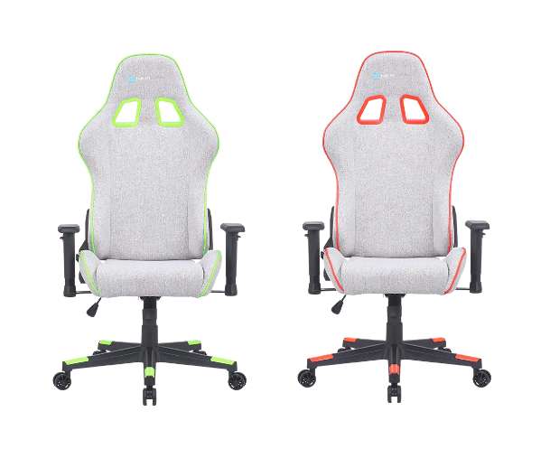Newskill Kitsune Zephyr silla gaming acabada en Tela [gris + verde o gris + rojo]