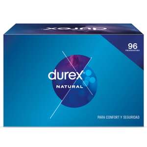 Durex Pack Preservativos Natural, para Confort y Seguridad, 96 condones