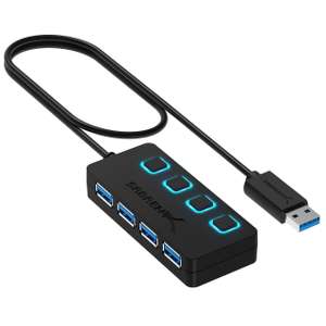 ABLEWE USB 3.0 Switch 4 Puertos (blanco) : : Informática