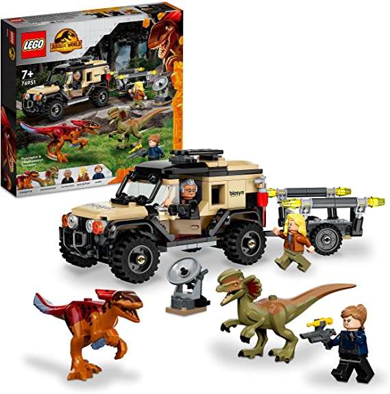 LEGO Jurassic World Transporte del Pyrorraptor y el Dilofosaurio