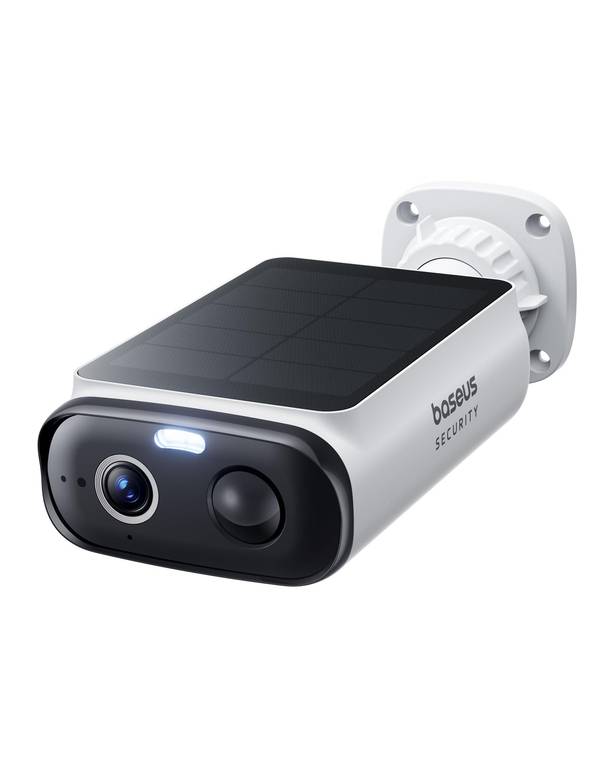 Baseus Security S1 Lite cámara con panel solar, 2K, visión nocturna a color, compatible con Alexa y Google
