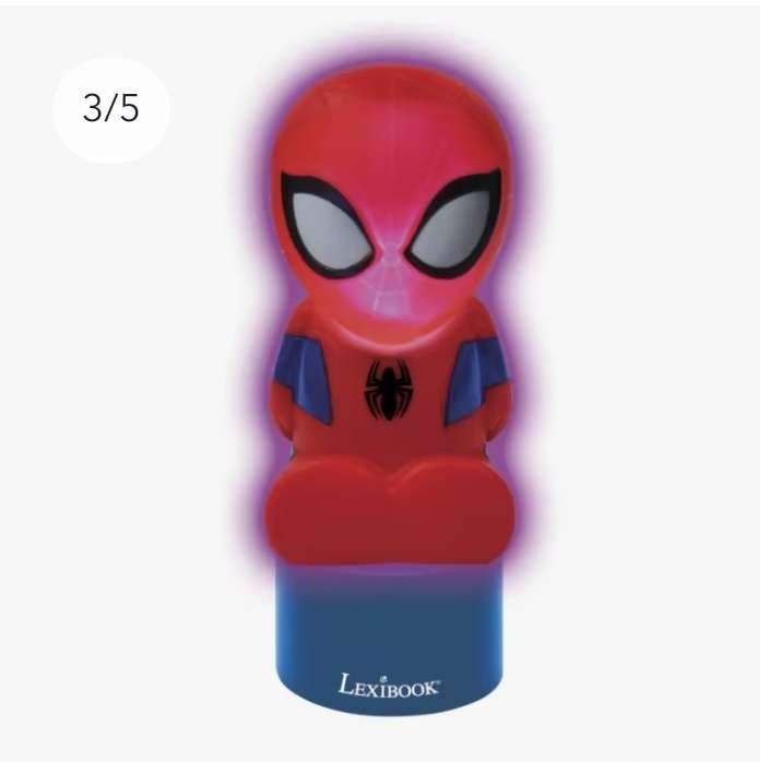 LEXIBOOK Spiderman Luz nocturna y altavoz para la habitación de los niños