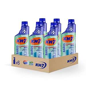 KH-7 Limpiador Baños Desinfectante, Máxima eficacia, Previene la cal, el moho, elimina 99,9% bacterias, virus y hongos- Recambio 750ml, 6uni