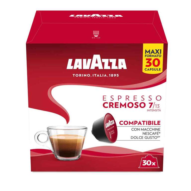 Lavazza, Espresso Cremoso, 90 Cápsulas Compatibles Dolce Gusto, Intensidad 7/13, 3 x 30 Cáps [0'15€/ud] [Envío gratis desde la APP]