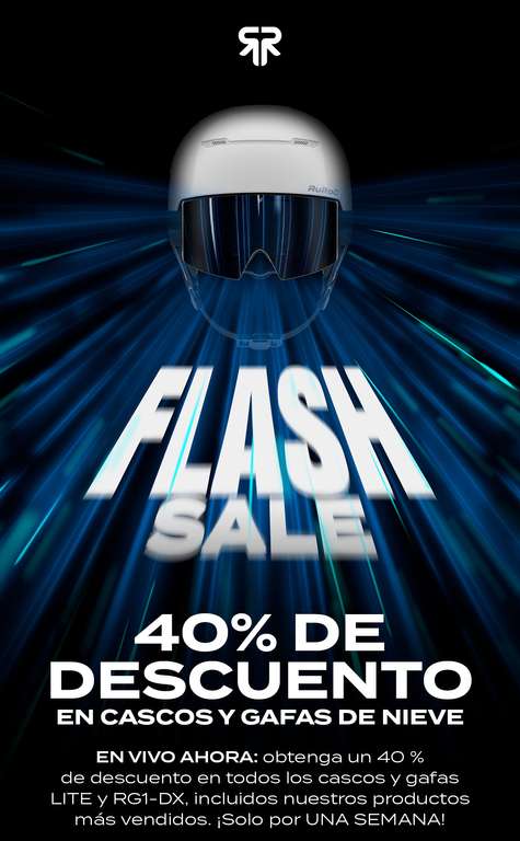 Rebajas flash en Ruroc | 40% dto. en cascos y gafas de nieve