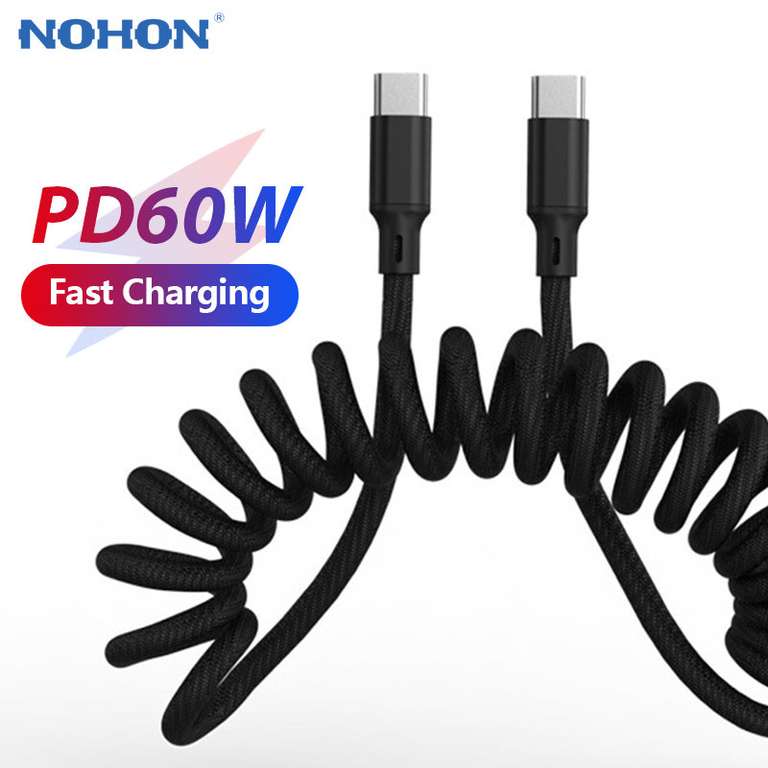 Cable de carga rápida PD de 60W, Cable USB C a USB C