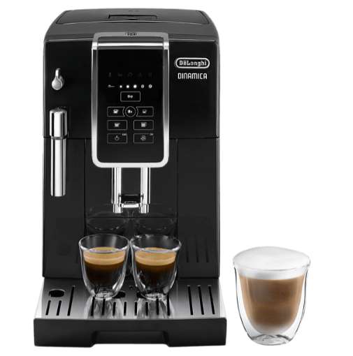 Cafetera automática - De'Longhi Dinámica ECAM350.15.B, Molinillo, Panel Táctil, Vaporizador de leche