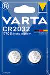 Varta Pila de botón de litio de 3 V Electronics CR2032, X2 unidades