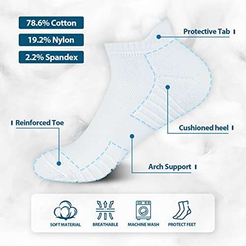 6 pares de calcetines Amazon Brand - Hikaro para Entrenamiento