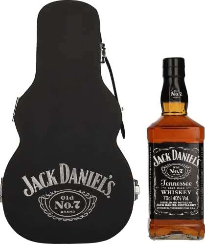 Jack Daniel's Tennessee Whiskey Old No.7, 43% Vol.Alcohol, Estuche Guitarra Para Regalar Incluye Whiskey Jack Daniel's N.7 700ml