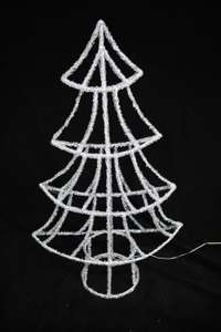 Árbol de Navidad Tarrington House, Acrílico/Metal/PVC/Cobre, 18x44x71 cm, 40 LED, 1.4 W, Blanco Cálido