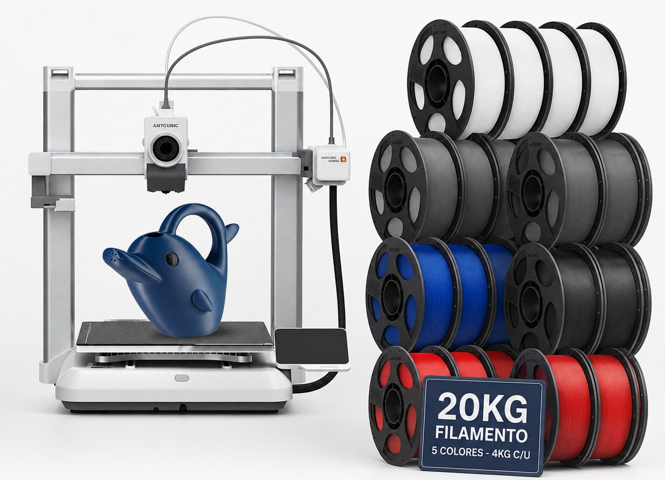 Kobra 4 + 20 kg de filamento - Impresora 3d y filamento