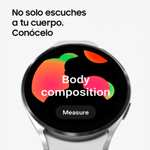 Samsung Galaxy Watch4 - Smartwatch, Control de Salud, Seguimiento Deportivo, Batería de Larga Duración, 44 mm, LTE, Color Plata (Version ES)