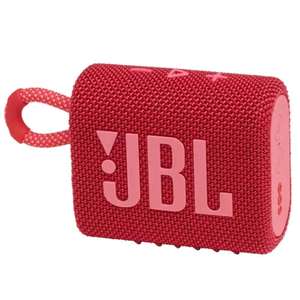 JBL GO 3 - Altavoz inalámbrico portátil con Bluetooth, resistente al agua y al polvo (IP67), ROJO