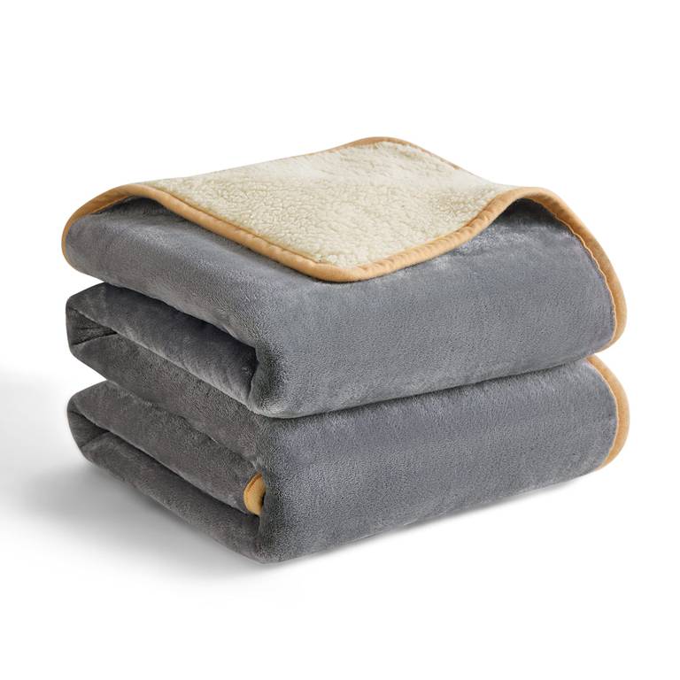 LE SURE Manta Impermeable para Perros y Gatos 152×127 cm, Reversible, Suave y Lavable, Manta de Viaje con Sherpa y Franela, Gris