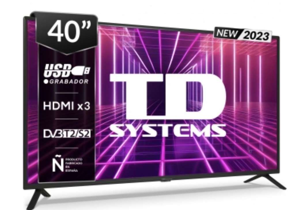 Comprar TV LED 100 cm (40) TD Systems R40F17X Full HD, Dolby Digital Plus  · Hipercor
