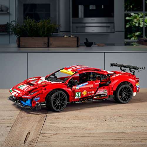 LEGO Technic Ferrari 488 GTE ''AF Corse 51'', Maqueta Adultos + Technic McLaren Senna GTR, Set de Construcción de Coche de Carreras