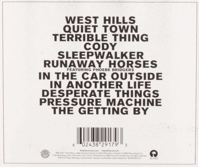 The Killers: Pressure Machine (CD música)