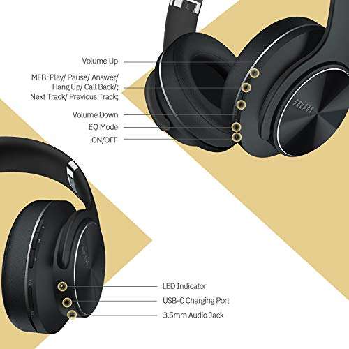 DOQAUS Auriculares Inalámbricos Bluetooth 52 Hrs de Reproducción