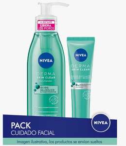 NIVEA Pack ahorro Derma Skin - Contiene exfoliante facial y gel limpiador facial