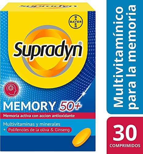 Multivitaminico Supradyn Memory 50+ 30 comprimidos (1 mes de suministro), Multivitaminas para la Memoria y Concentración