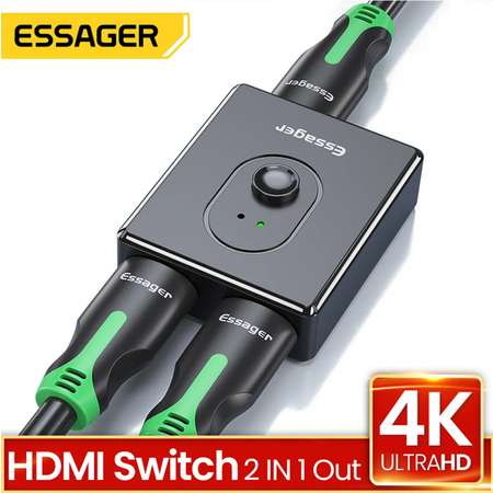 HDMI Switch 2 en 1 Essager-Divisor Compatible con HD HD4K