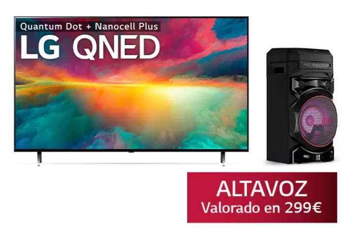 TV LG QNED 4K de 65'' + Altavoz LG XBOOM La Bestia