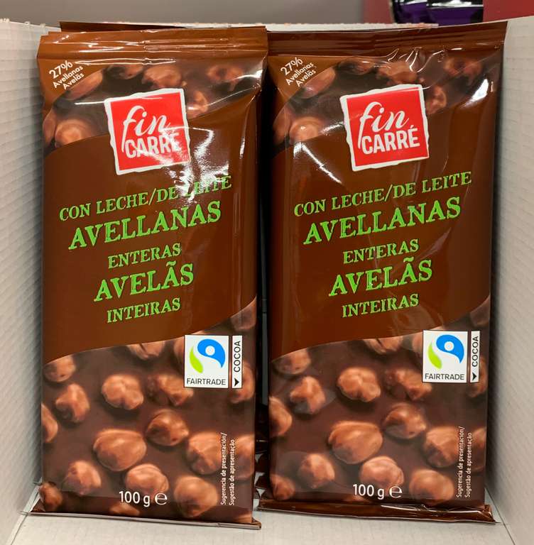 Tableta Chocolate Fin Carre 100G | Avellanas Enteras [ 5,90€ / KG ]