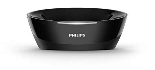 Philips SHD8850/12 - Auriculares para TV con cargador, circumaurales, diadema, inalámbricos/alámbricos, 75 dB, negro