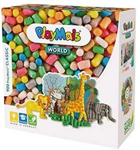 PlayMais World Jungle Kit de Manualidades para niños 850 Piezas de Colores, Plantillas e Instrucciones